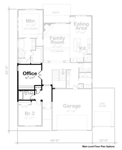 Optional Home Office for House Plan #402-01667