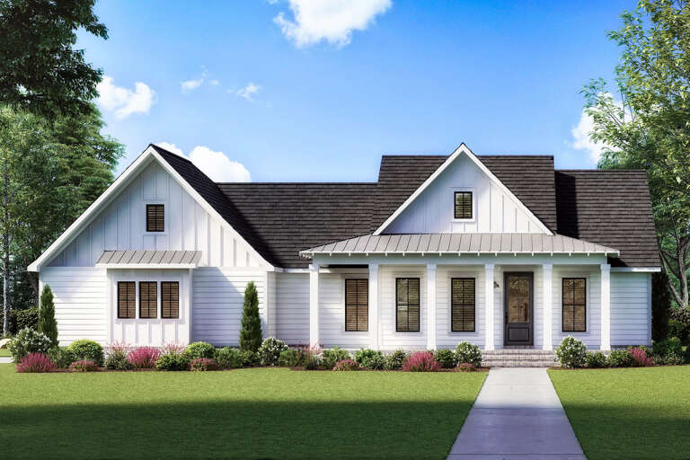 Modern Farmhouse House Plan #4534-00040 Elevation Photo
