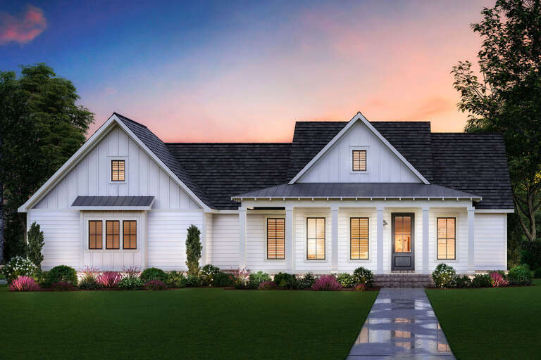 Modern Farmhouse House Plan #4534-00040 Elevation Photo