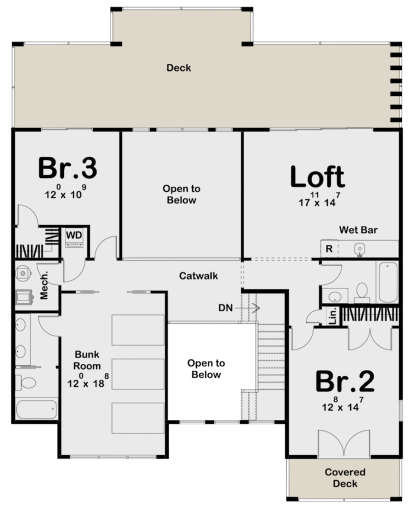 Second Floor for House Plan #963-00458