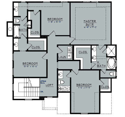 Second Floor for House Plan #3418-00013