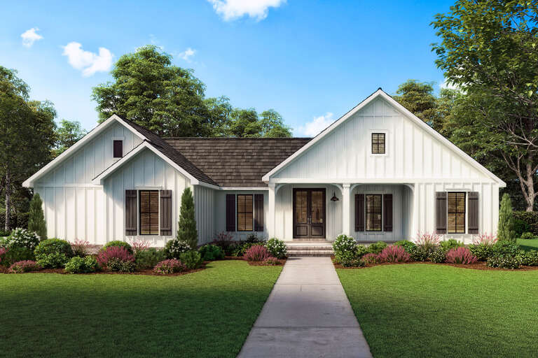 Modern Farmhouse House Plan #4534-00041 Elevation Photo
