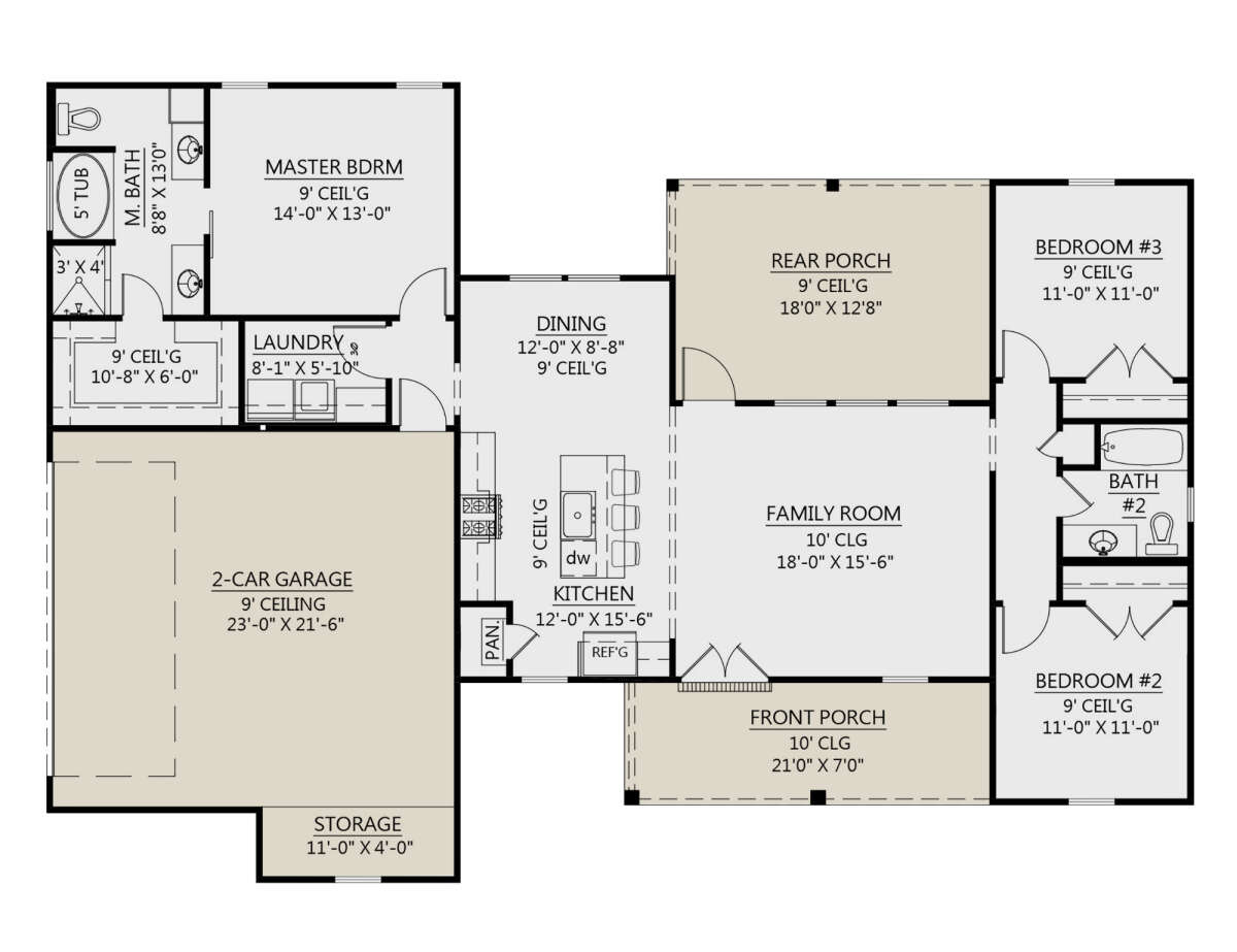Main Floor for House Plan #4534-00041