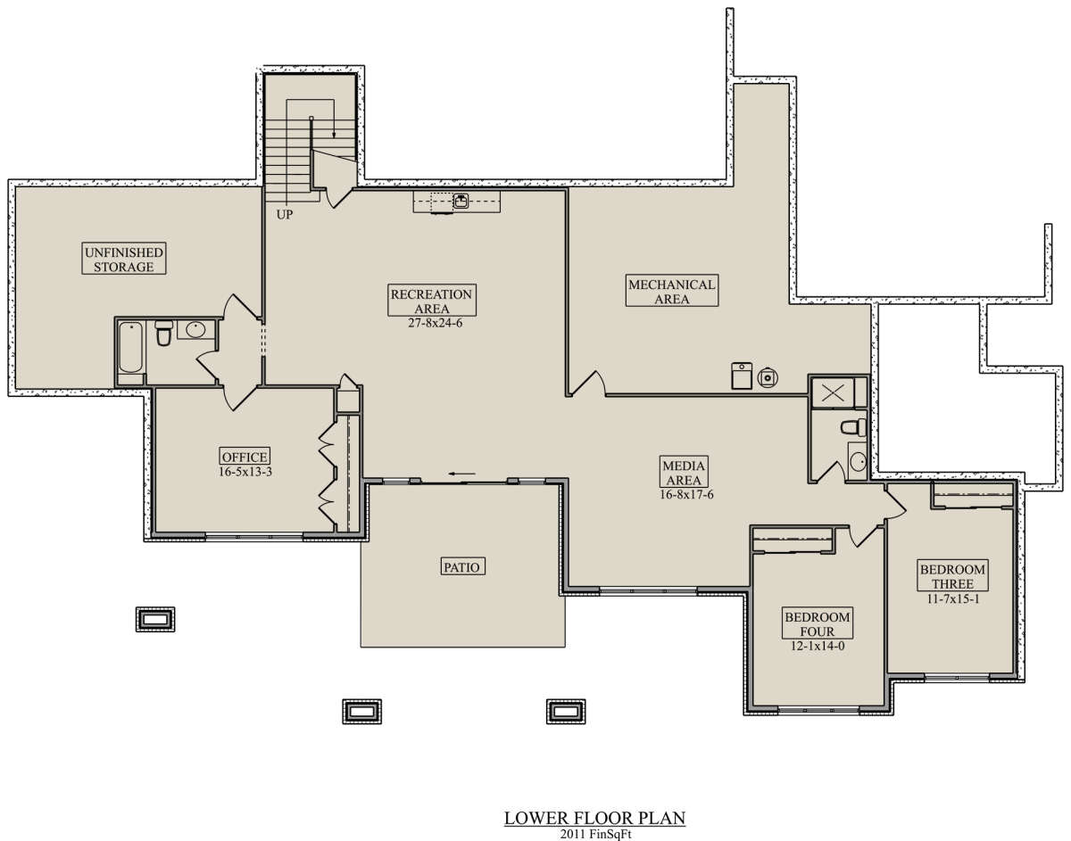Basement for House Plan #5631-00135