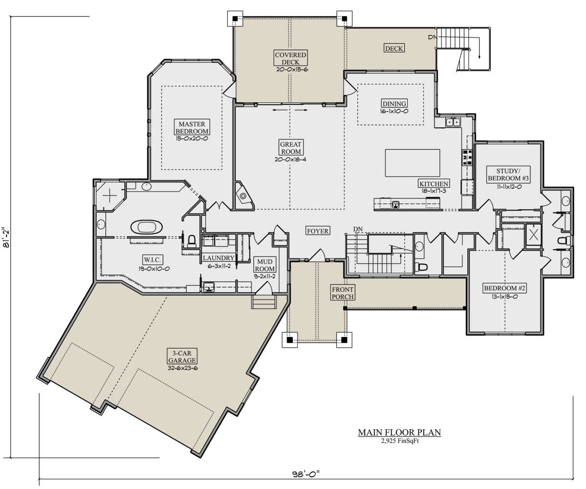 Main Floor for House Plan #5631-00136