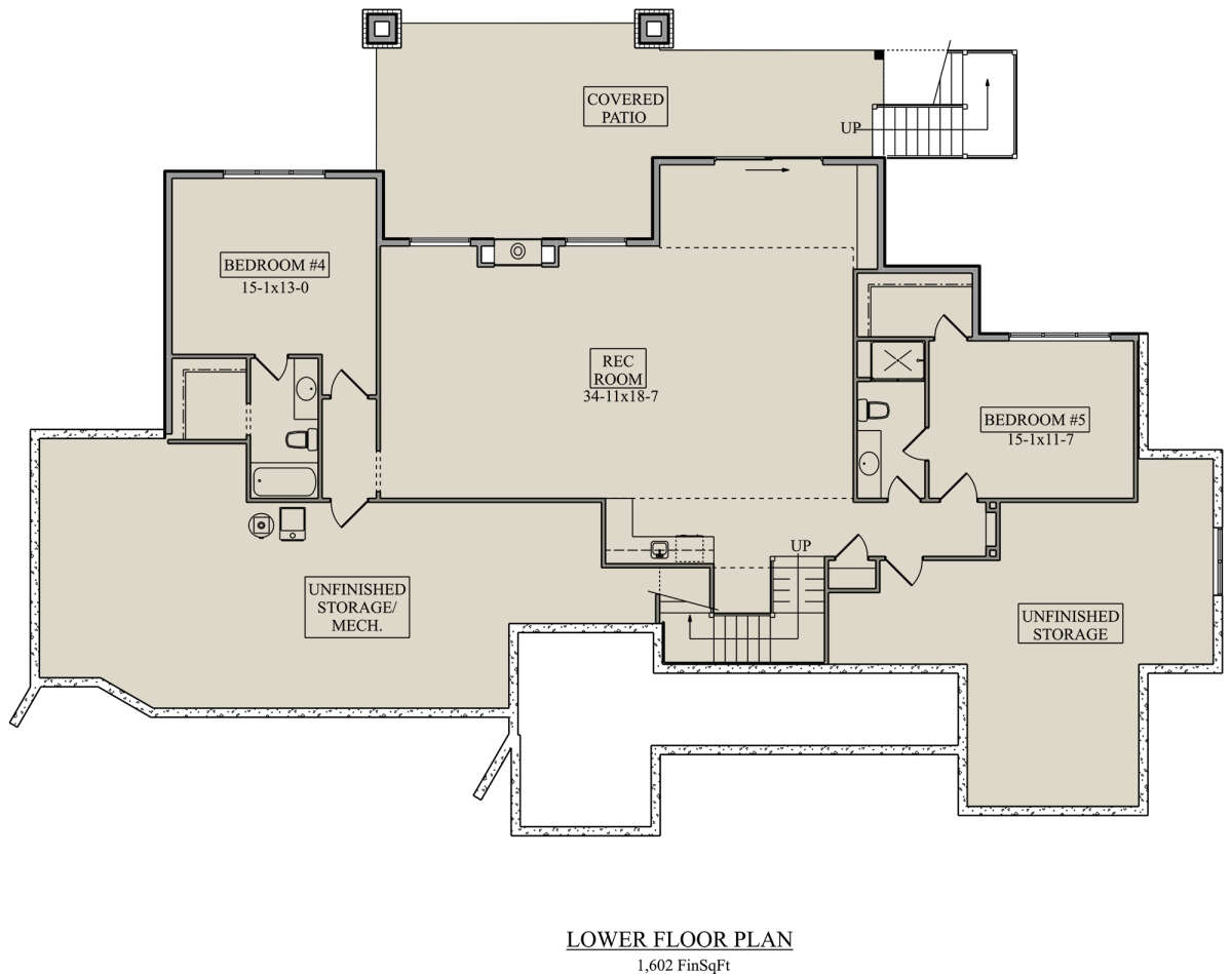Basement for House Plan #5631-00136