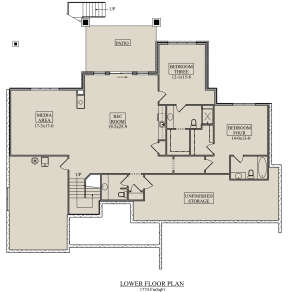 Basement for House Plan #5631-00137