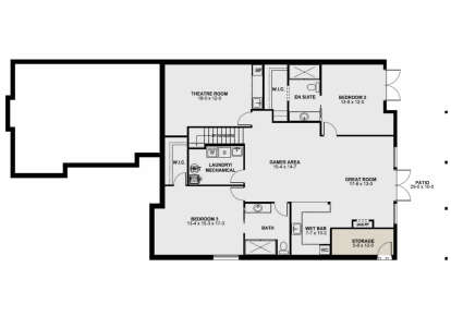 Basement for House Plan #2699-00006
