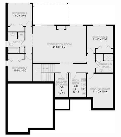 Basement for House Plan #2699-00009