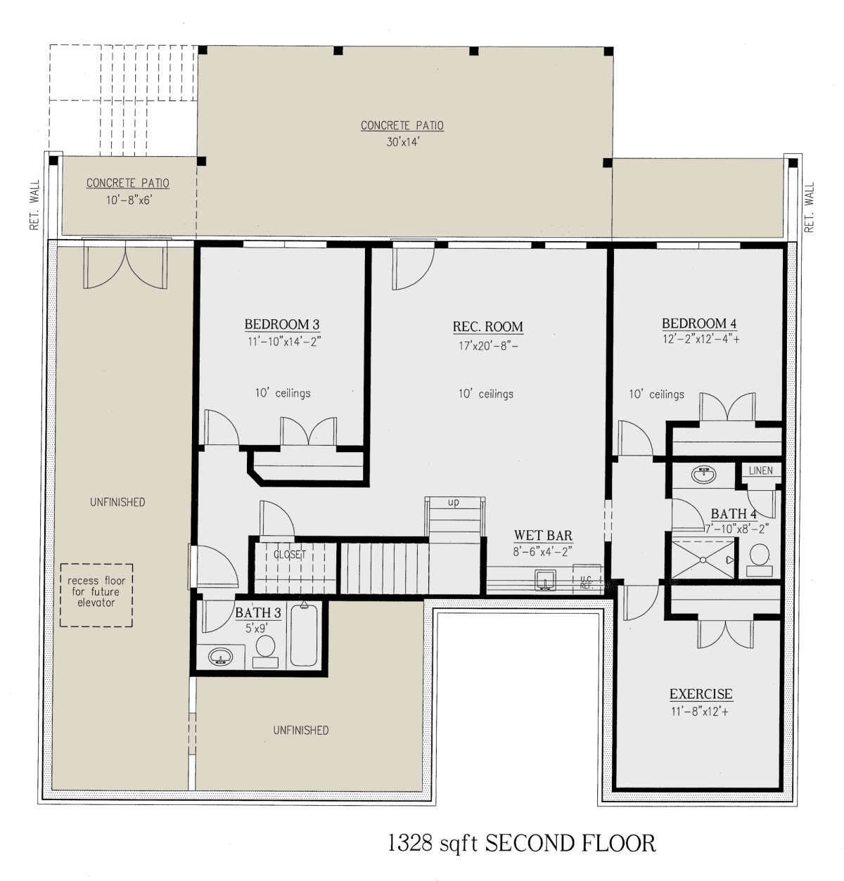 Basement for House Plan #286-00111