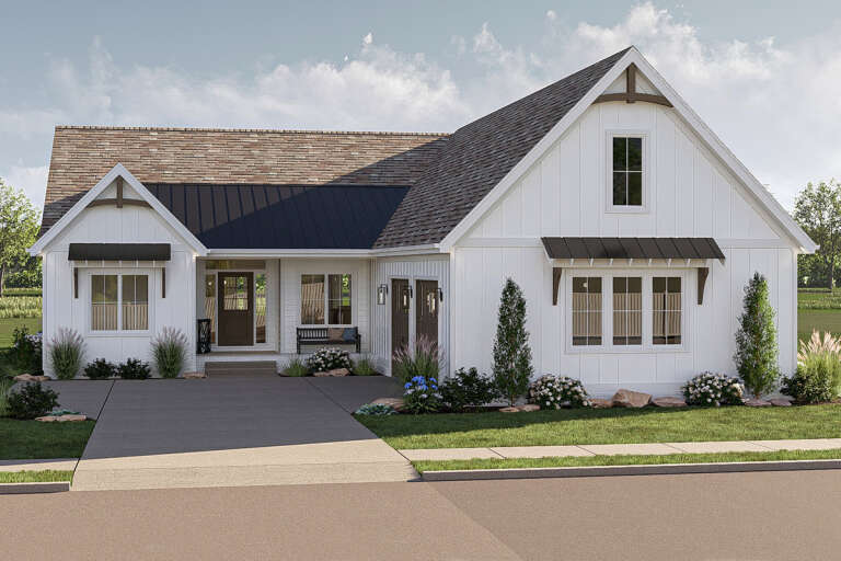 House Plan House Plan #24982 Angled Front Elevation 