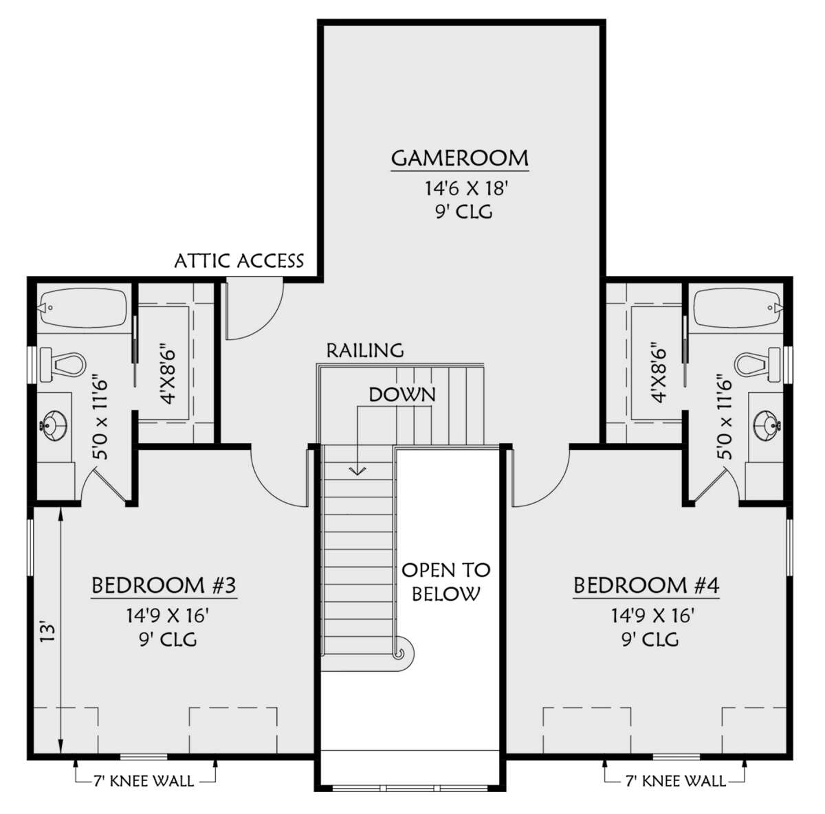 Second Floor for House Plan #4534-00042