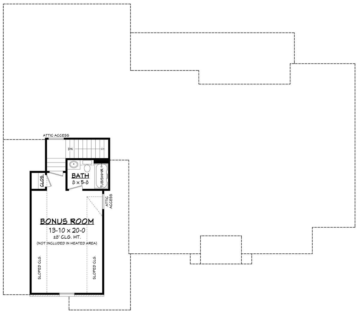 Bonus Room for House Plan #041-00236
