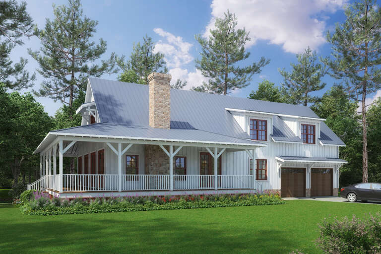 Modern Farmhouse House Plan #4351-00015 Elevation Photo