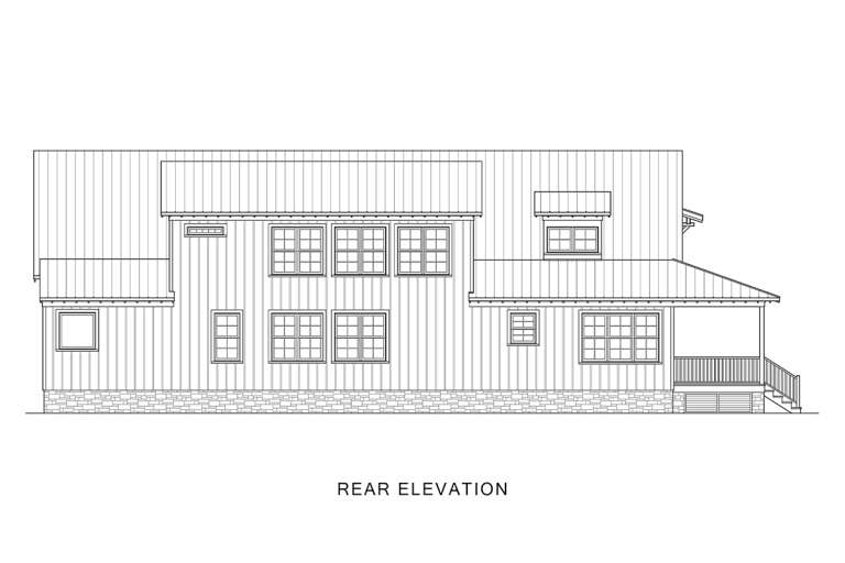 Modern Farmhouse House Plan #4351-00015 Elevation Photo