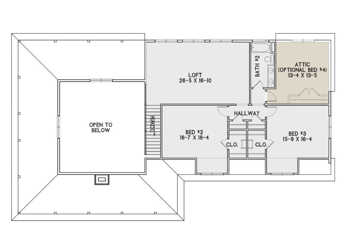 Second Floor for House Plan #4351-00015