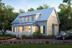 Modern Farmhouse House Plan #4351-00016 Elevation Photo