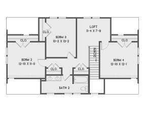 Second Floor for House Plan #4351-00016