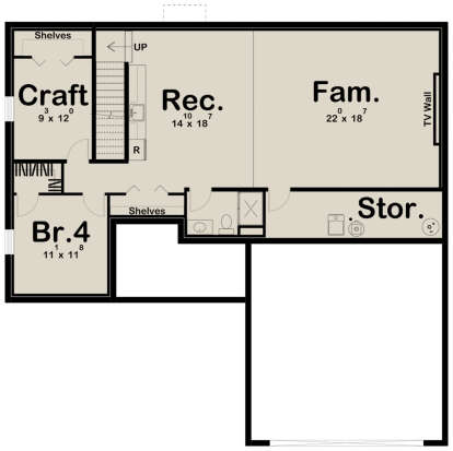 Basement for House Plan #963-00464