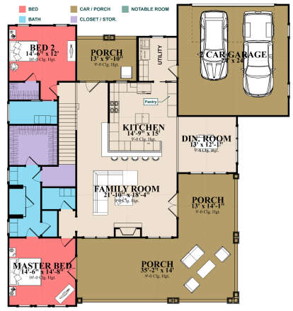 House Plan House Plan #24997 Drawing 1