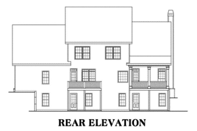 Southern House Plan #009-00009 Elevation Photo