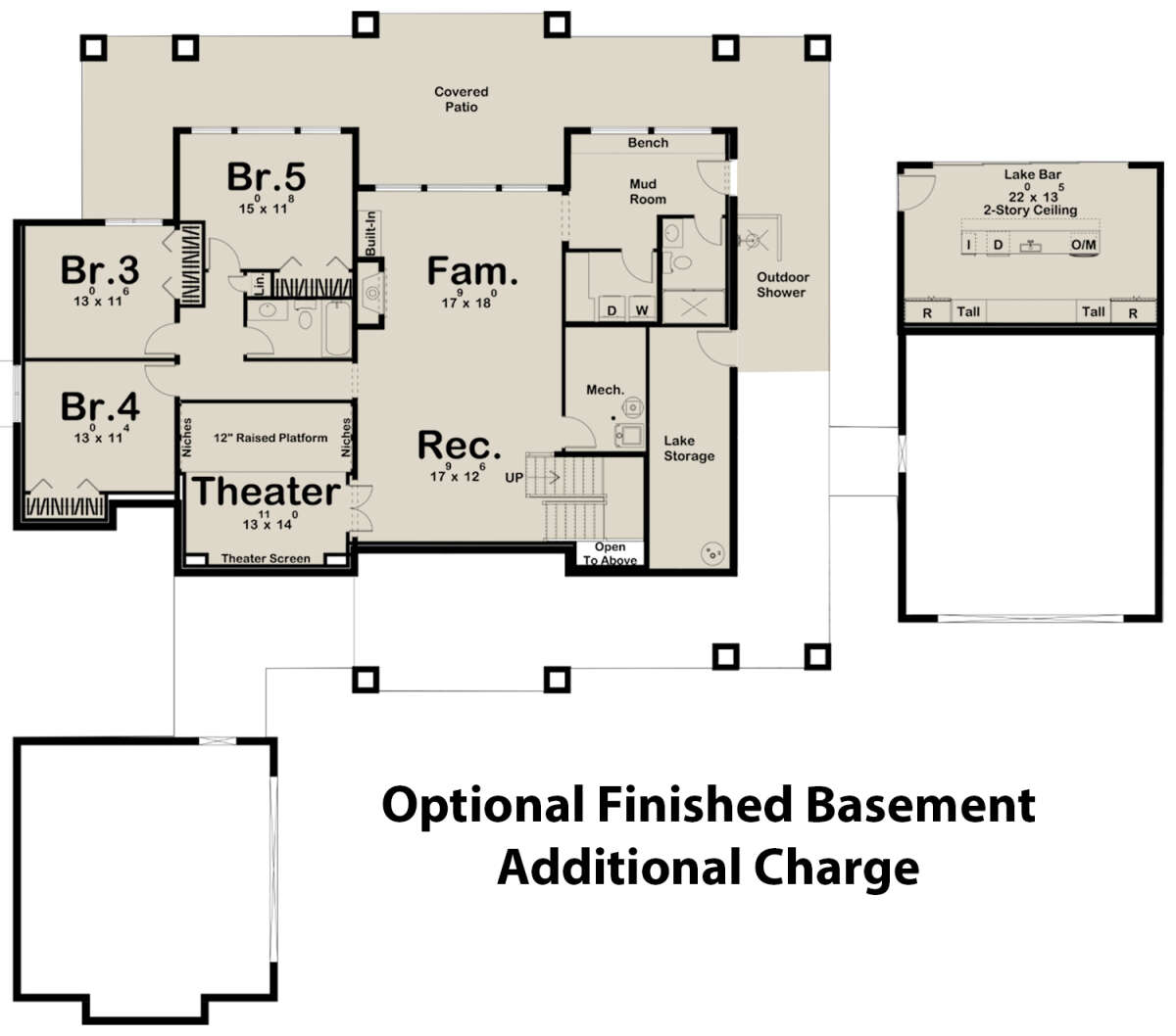 Optional Finished Basement for House Plan #963-00465