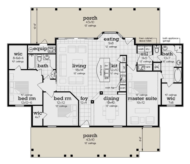 House Plan House Plan #25003 Drawing 1