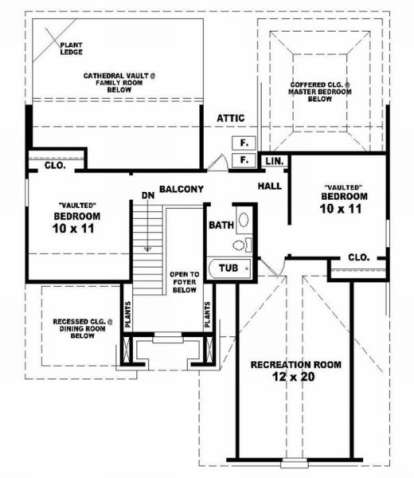 Second Floor for House Plan #053-00240