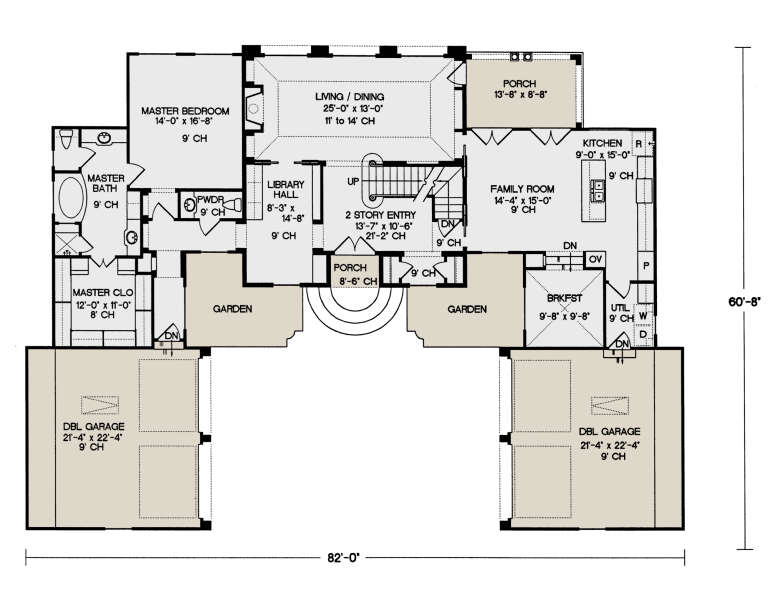House Plan House Plan #25010 Drawing 1