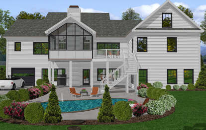 Country House Plan #036-00273 Elevation Photo