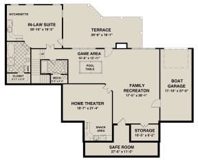 Basement for House Plan #036-00273
