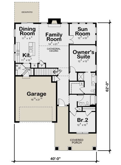 House Plan House Plan #25015 Drawing 1