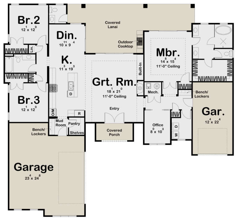 House Plan House Plan #25018 Drawing 1