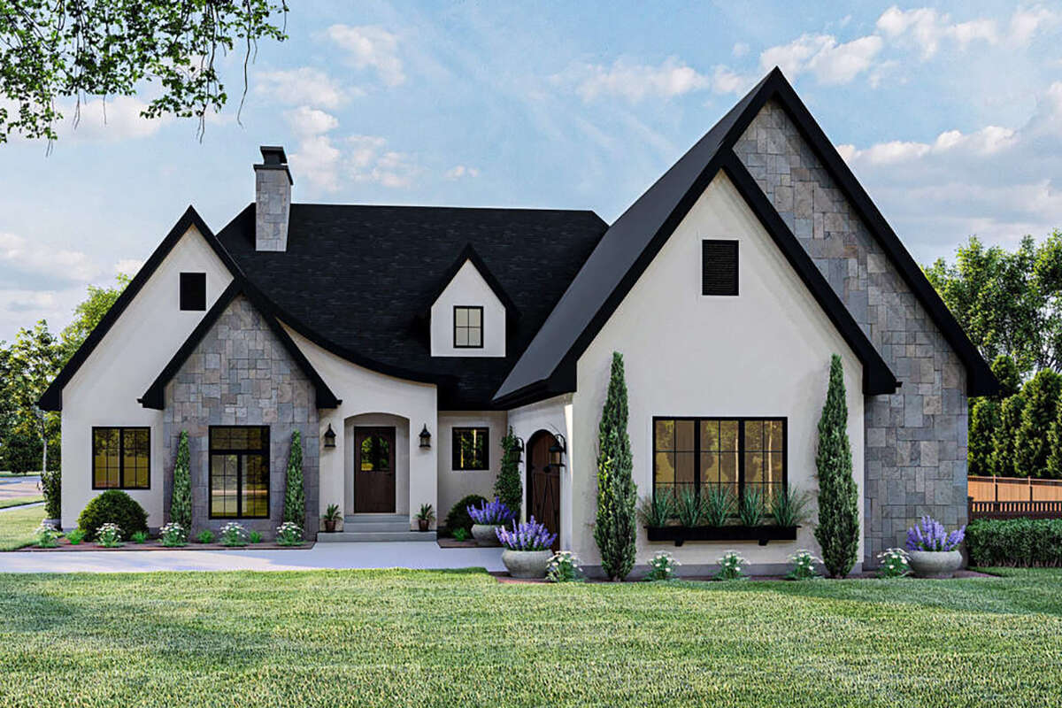French Country Plan: 1,958 Square Feet, 3 Bedrooms, 2 Bathrooms - 963-00468