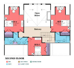 Second Floor for House Plan #1070-00302
