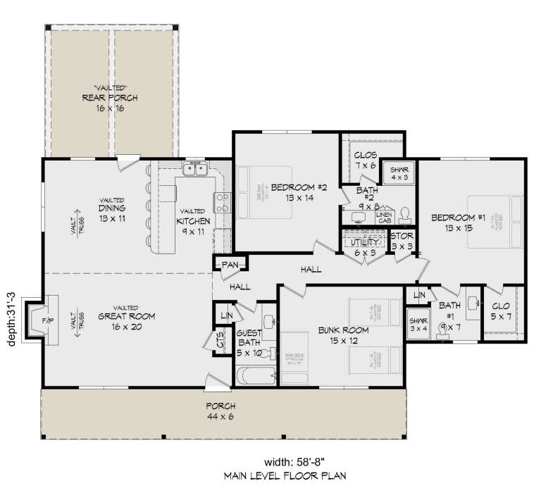House Plan House Plan #25021 Drawing 1