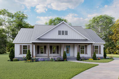 Modern Farmhouse House Plan #009-00297 Elevation Photo