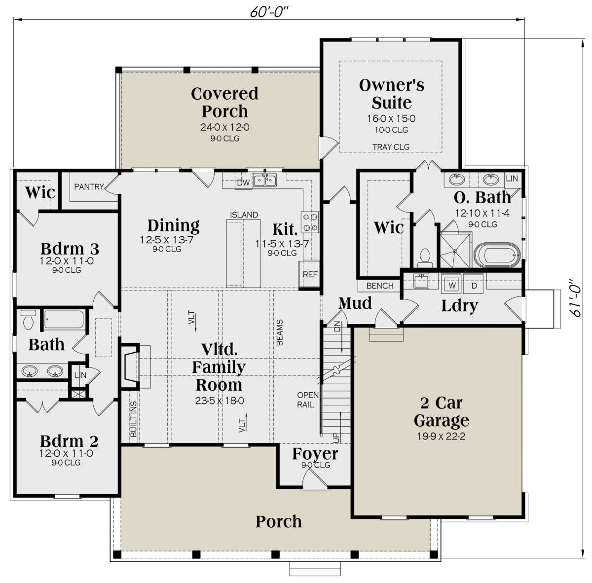 Main Floor for House Plan #009-00297