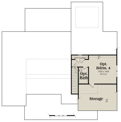 Optional Second Floor for House Plan #009-00297