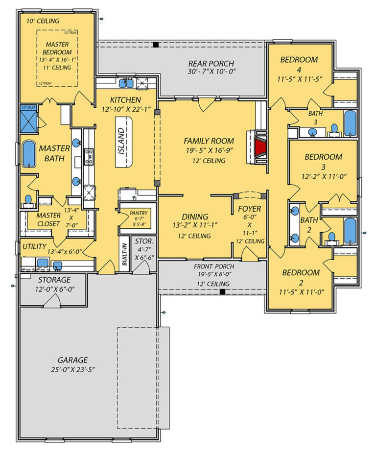 House Plan House Plan #25024 Drawing 1