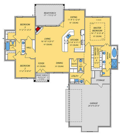 Main Floor for House Plan #9279-00030