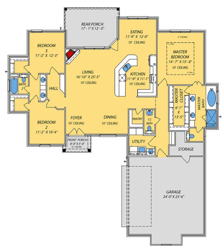 House Plan House Plan #25026 Drawing 1