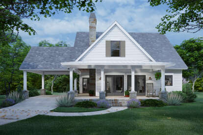 3 Bed, 2 Bath, 1302 Square Foot House Plan - #9401-00113