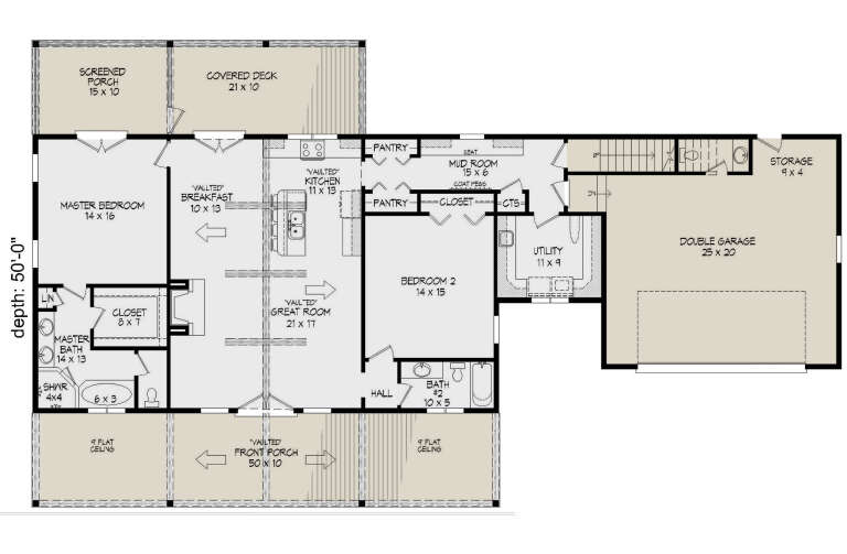 House Plan House Plan #25030 Drawing 1