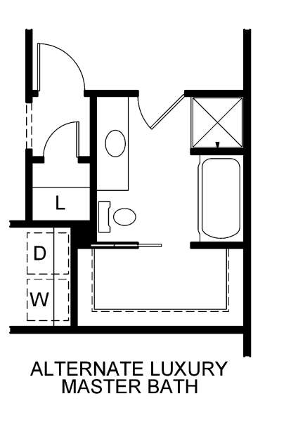 Alternate Master Bathroom for House Plan #402-01674