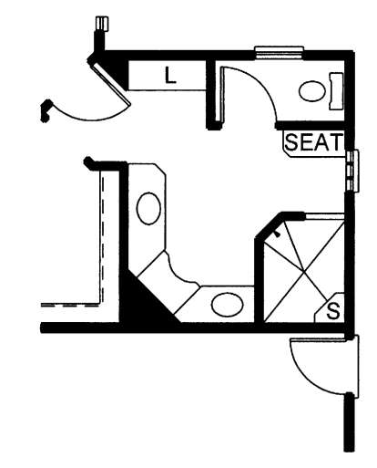 Alternate Master Bathroom for House Plan #402-01676