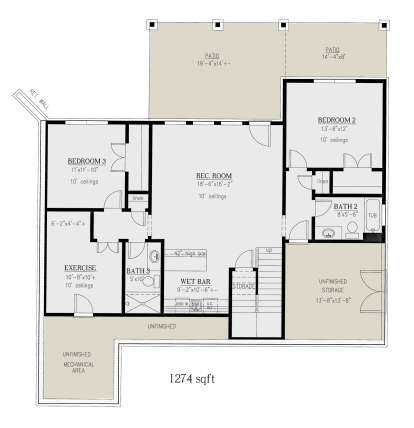 Basement for House Plan #286-00112