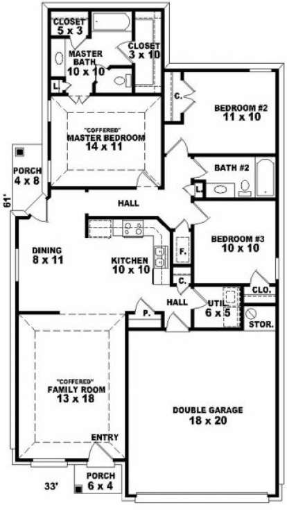 Floorplan for House Plan #053-00242