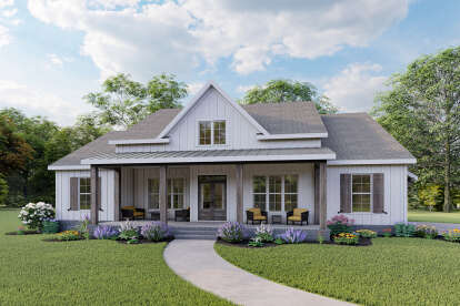 Modern Farmhouse House Plan #009-00298 Elevation Photo