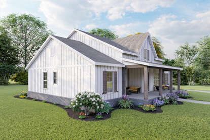 Modern Farmhouse House Plan #009-00298 Elevation Photo